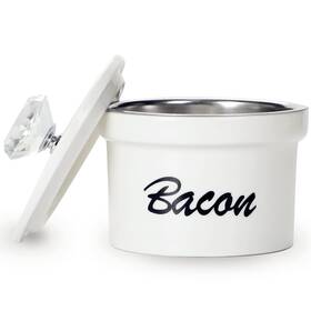Gr02 Haotop Bacon Grease Container Keeper With Crystal Lid And Strainer 12 Oz ... Fast Ship