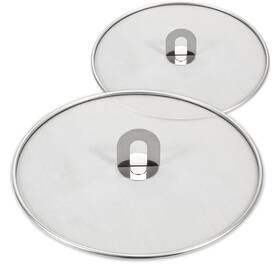 Haourystop 762949813867 Splatter Screen For Kitchen Stainless Steel Fine Mesh 2pcs Silver