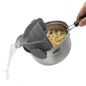 Hapigo 768834710310 Clip-on Silicone Strainer For Pots Heat-resistant Handsfree Pasta And Vegetabl