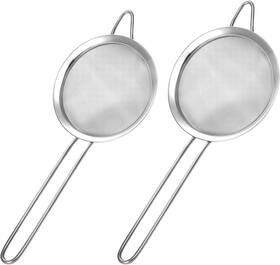 Harewu 313032499446 2 Pack Fine Mesh Strainer Small Stainless Steel Sieves With Handles For Steeping Harewu 313032499446 2 Pack Fine Mesh Strainer Small Stainless Steel Sieves With Handles For Steeping