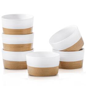 B0d3d2mw4v Hasense Ramekins 6 Oz Stoneware Oven Safe Set Of Mini Bowls For Dipping And Baki