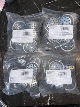 409710 Hd Supply Lot Of 19 Crumb Cup With Post Fits 1-1/2 Inch Sink Drains Strainer