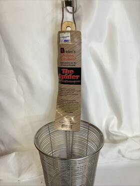 97105 Helens 14-inch Bamboo Handle Spider Strainer - Lightweight Kitchen Essential