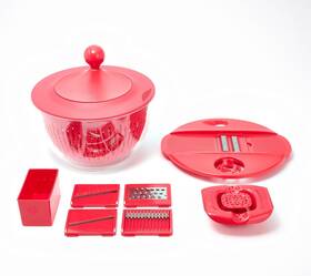 Henning Lee 736649839373 10pc Multi Function Salad Spinner And Prep Bowl