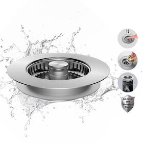 Hkd-11s0p-001-ss Hibbent All Metal Stainless Steel 3 In 1 Kitchen Sink Drain Strainer Upgraded Anti-r