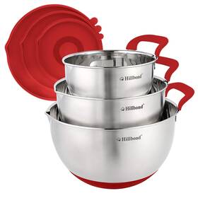 B082pm4dd9 Hillbond Mixing Bowls Bpa Free Airtight Lids Nesting Pour Spout Silicone H