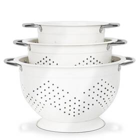 Hb-k03n Hillbond Colander Set For Kitchen 1.5 3 5 Quart Stainless Steel Handle Food Strainers
