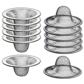 Hilltop Products 706098737247 12 Pack - 2.125 Inch Top / 1 Basket- Mesh Sink Drain Strainer Hair Catcher For B Hilltop Products 706098737247 12 Pack - 2.125 Inch Top / 1 Basket- Mesh Sink Drain Strainer Hair Catcher For B