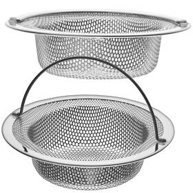 Aads-0856 Hilltop Products Stainless Steel Kitchen Sink Drain Strainer - 4.5 Inch Top 3 Basket 2 Pack