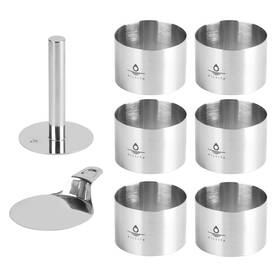 B0d2zs5ydz Hilsita 8 Pcs Cake Ring Molds Seamless Stainless Steel Baking Rings 3 Inch