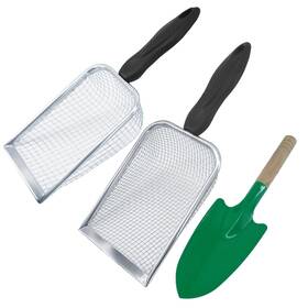 Hisakyst 782860988192 Soil Sifter For Gardening 2pcs 3.8/5mm Mesh Sieves With Handle Inc