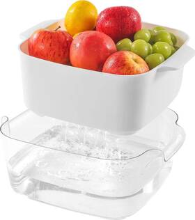 Lishuilan-1 Hnnjck 8.2 Quart Kitchen Colanders Bowl Set 2 In 1 Fruit Vegetable Washing Food Large
