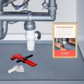 Hib0042 Home In Bold 3 1 Set Under Sink Mat With Cutout For Pipes - Cut To Size