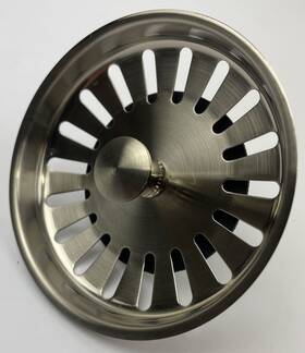 Home Refinements 841008016590 Kitchen Sink Basket Strainer Replacement For 3-1/2 Inch Nickel