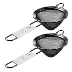 Fs0152b Homestia 2pcs 3.3 Inch Fine Mesh Strainer For Kitchen 304 Stainless Steel Cockt