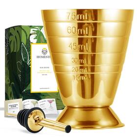 Tcj009 Homestia Gold Stainless Steel Measuring Cup 2.5 Oz 75 Ml 5 2.5oz