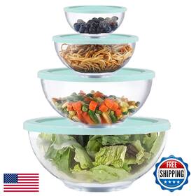 B09gncrybh Homwin Glass Mixing Bowl Set With Airtight Lids - 8-piece Microwave/oven Safe B09gncrybh Homwin Glass Mixing Bowl Set With Airtight Lids - 8-piece Microwave/oven Safe