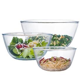 B0cg32z31q Homwin Glass Mixing Bowl Set - 3pc For Kitchen Baking Prepping Serving