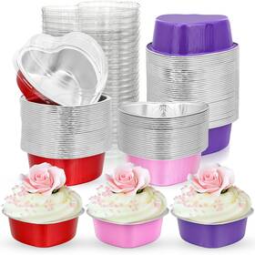 B09l8187hy Honeydak Heart Shape Mini Cake Pans With Lids - 100pk Aluminum Foil 3.4oz B09l8187hy Honeydak Heart Shape Mini Cake Pans With Lids - 100pk Aluminum Foil 3.4oz
