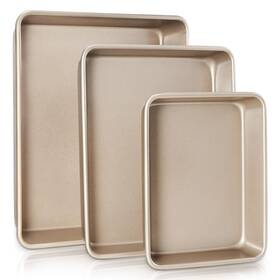 B0f52g611n Hongbake Deep Baking Pans Set For Oven Nonstick Rectangle Sheet Cake B