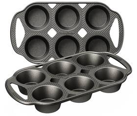 B0fr7pwwy6 Hongbake Everline Collection Cast Iron Muffin Pans Non Toxic Uncoated 6-cup Muf