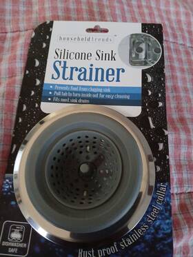 Household Trend 713289071110 Silicone Kitchen Sink Strainer Food Catch Basket Stainless