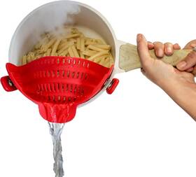 Houseify 445012933916 Perfect Pasta Pal Clip-on Strainer For Pots - Silicone Heat Res Houseify 445012933916 Perfect Pasta Pal Clip-on Strainer For Pots - Silicone Heat Res