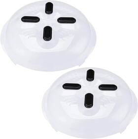 Na-oxdd-b13g Hover Cover Magnetic Splatter 12-inch Clear Bpa-free Food Lid Vented Plate Black