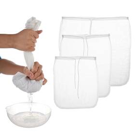 665644 Hpmjz 3 Pcs Nut Milk Bag Food Strainer Bags Reusable Multiple Usage Stra Inch