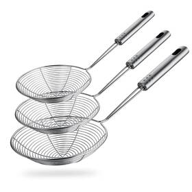 Hs-01 Hspiow Spider Strainer Skimmer Spoon Set Of 3 Sizes Frying Stainless S