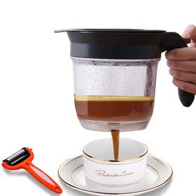 Hszjsto 788601613149 4 Cup Gravy Fat Separator With Bottom Release Oil For Cooking With