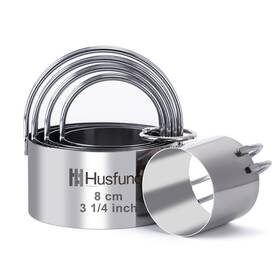 B0d3whbvw7 Husfunov Biscuit Cutter Set Round Cookie Cutters With Handle 5 Pieces Stainless Steel Cir