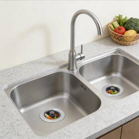 Huyscvui 757117532510 2pcs Kitchen Sink Drain Strainer Stopper Stainless Steel Wrapped Pop Up