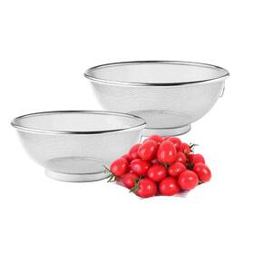 Hzlhzyy 767065912852 2 Pack Stainless Steel Mesh Colander Kitchen Fine Strainer Bowl Strain Inch