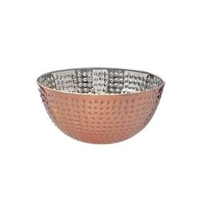 Ih Casa Decor 626711045354 Metallic Rose Hammered Salad Bowl 7.50 Inch