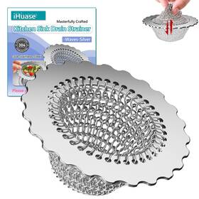 Kwss-304-er-1p Ihuase Kitchen Sink Drain Strainer Patented 304 Stainless Steel Reversible Mesh Str