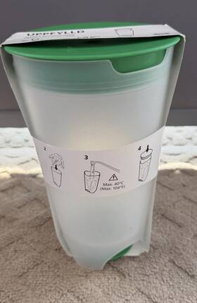 105.286.85 Ikea New Uppfylld Salad Shaker With Strainer Bright Green/clear 47 Oz