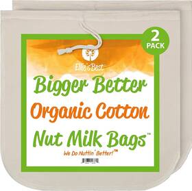 Inc 445016119149 Nut Milk Bags Organic Cotton Heavy Muslin Bag - Not Cheesecloth Pro Quality Un