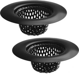 Htp-0126 Inc 2 Pack - 2.25 Inch Top / 1 Basket- Black Sink Strainer Bathroom Utility Slop Lau