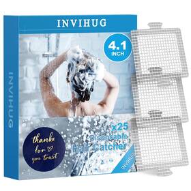 Hc-02-4.1 Invihug 25 Pack Disposable Shower Drain Hair Catcher Mesh Stickers 4.1 Inch Ca