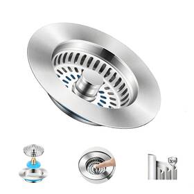 Cfsc001 Iopsk Upgraded 3-in-1 Kitchen Sink Drain Strainer And Stopper Stainless Steel Cfsc001 Iopsk Upgraded 3-in-1 Kitchen Sink Drain Strainer And Stopper Stainless Steel