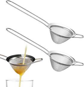 Cs2p-ss Iuyypu 2-pack Stainless Steel Fine Mesh Cocktail Strainer Filters Out Drink Silver