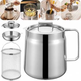 Ixarco 699769119393 304 Stainless Steel Large Capacity Versatile Oil Filter Vessel Pot