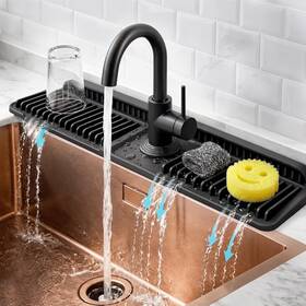 Joss-fm01 Jacks One Stop Shop No More Wet Counters 24 Inch Silicone Faucet Mat For Kitchen Sink Custom Cut F