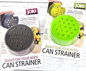 Joie 067742142009 2 Pack - Stretchable Can Drainer Strainer Colander Lid Green And Gray