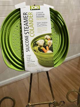 Joie 067742291356 Silicone Collapsible Steamer Colander - Green