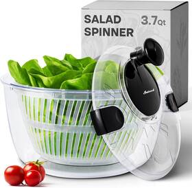 Joined 313021049089 Salad Spinner With Drain Bowl And Colander - Quick Easy Multi-use L Joined 313021049089 Salad Spinner With Drain Bowl And Colander - Quick Easy Multi-use L