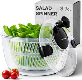Joined 726084074804 Salad Spinner With Drain Bowl And Colander - Quick Easy Multi-use L