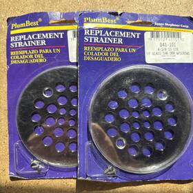 D41101 Jones Stephens 2 - Stainless Steel Strainer For Fiberglass Shower Drain 4-1/4 Inch