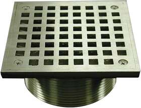 D60963 Jones Stephens 3-1/2 Inch Ips Metal Spud With 6 Nickel Bronze Square Strainer
